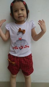 Daigo Setelan Baju Anak Perempuan Cinderella Mustard Pita Korea Style 1-5 Tahun Model Lucu