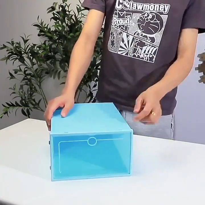 Large Size Shoe Box Storage Hard plastic Foldable Drawer Case Organizer  Shoe Rack Lazada PH