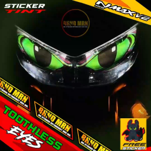 YAMAHA NMAX 155 V2 HEADLIGHT TOOTHLESS EYE DECAL STICKER TINT PROTECTOR