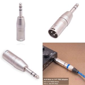 1/4" TRS to XLR Adapter 6.35mm Male-Plug to 3Pin XLR Male Jack Stereo Microphone Converter Connector