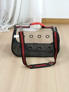 Full Transparent Pet Carrier Japanese Pet Kucing Foldable Breathable Bag Travel Bag