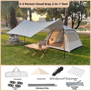 2-in-1 Automatic Portable Waterproof Camping Tent
