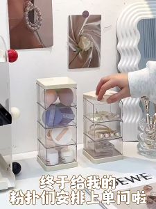 กล่องใสอะคริลิก ใส่สายชาร์จ อุปกรณ์แต่งหน้า กล่องใส่ของอเนกประสงค์ หมุนได้360องศา