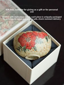 SHUANGYU | Hand-painted Camellia Flower Ceramic Teacup