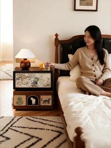 MEISD | Retro-Style No Formaldehyde Bedside Cabinet