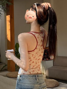 BINKAFENNY | White Floral Letter Work Tank Top Women Summer Outdoor Wear Slimming Hot Girl Design Sleeveless Shirt Commute Style A3113