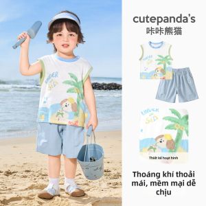 CUTEPANDAS | Áo Móng Cotton Thoáng Khí Mỏng Cho Trẻ Em