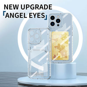 Phone Casing for Samsung Galaxy S24 FE Fashion Transparent Shockproof with Card Pocket Design Silicone Soft Case Samsung Galaxy S24fe Protect Camera Phone Cover