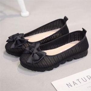 Summer Black Cut-out Mother Pregnant Women Old Beijing Cloth Shoes