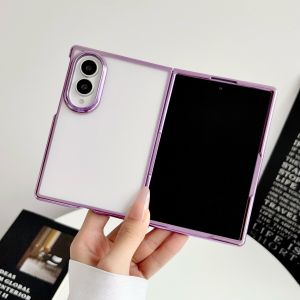 szhaiyu | Electroplated Transparent Protective Phone Case for Samsung Z Fold 8 Ultra Fold8 Galaxy Z Fold 7 6 5 4 5G Shockproof Clear Cover
