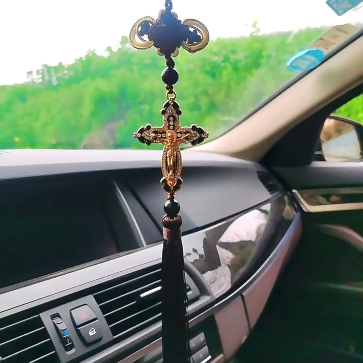 Dây treo ô tô tượng Chúa GiêSu trang trí gương chiếu hậu bằng kim loại ...