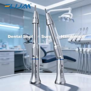 ELIJAH Dental 1:1 Implant Micro Surgical Handpiece External Irrigation Max40000rpm Straight/20° Angle E-Type Coupler Dental Tool