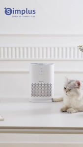 Simplus Air Purifier 80m³/h CADR Aromatherapy Function Removes Dust Pet Odors Mini Compact Desktop Bedroom Use HEPA H11 Filter Remove Allergens 8h Timer OxyCare-A5 Lite