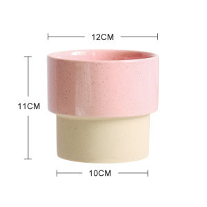 Nordic Style Ceramic Flower Pots Indoor Balcony Succulent Planting Orchid Bat Orchid Tray Desktop Holeless Hydroponics Cream Style