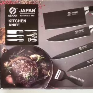Bộ Dao Làm Bếp Nhật Bản 6 Món Dao Bếp Sang Trọng Thép Không Rỉ Siêu Bền Đẹp - Gia Dụng Chú Thoòng