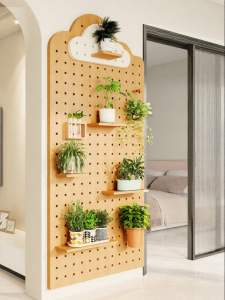 BEIQIVI | Wooden Holes Shelf Organizer