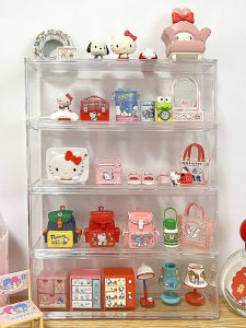 Japan Import Blind Box Display Stand Hand-Made Transparent Swing Cabinet Pop Mart Capsule Toy Decoration Building Blocks Dustproof Storage Box