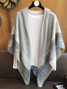 Khăn Choàng Lanh Vải Cotton Đa Năng Phong Cách Retro Nghệ Thuật Đi Du Lịch Chống Nắng Chụp Ảnh Khăn Choàng Quấn Vai Hai Mặt