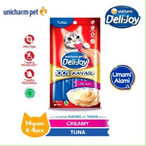 Deli-Joy Creamy 14 Gram x 4 Pcs / Snack Kucing Creamy