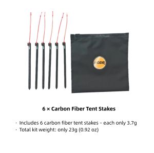 [HODR] Carbon Peg Tent Stakes Pegs Carbon Fiber 12cm 3.7g Ultralight Backpacking Tent Nails Outdoor Camping Equipment Hiking