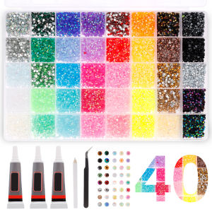 Resin Jelly Rhinestones for Bedazzling Multicolor Flatback Rhinestones Nails Crafts 3-6mm Bedazzler Kit for Diamond Art Nail DIY