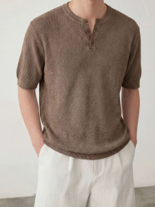 Breathable Cool Feel Retro Style Mens Short Sleeve T-Shirt