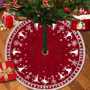 กระโปรงต้นคริสต์มาส VIKAMA พร้อมลวดลายเทศกาล สำหรับงานสังสรรค์ในบ้านและงานปาร์ตี้ ตกแต่งบรรยากาศคริสต์มาสทั้งในร่มและกลางแจ้ง