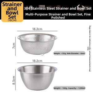 SIYUE | Multipurpose Food Prep Stainless Steel Draining Basket