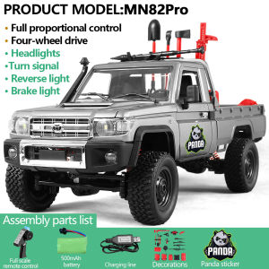 WLtoys | 1:12 Rc Car MN82 Panda Edition Retro Full-scale Simulation LC79 RTR 2.4g 4WD 280 Motor Remote Control RC Truck Model Car Toy