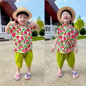 ชุดสงกรานต์เด็ก ใส่เล่นน้ำ 📌 ส่งทุกวัน ไม่หยุดสงกรานต์ 📌ใส่สีสันสดใส ใส่สบาย🌈💦💐