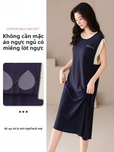 MiiOW | MiiOW Ice Silk Sleepwear Mùa Hè Rộng Rãi Mỏng Thoáng Khí Không Tay Váy Vest Quần Áo Nhà Mát Mẻ Áo Ngủ Cho Nữ