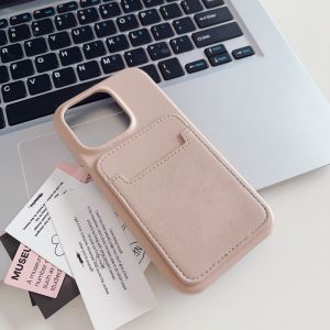 เคสโทรศัพท์มือถือ Apple iPhone แบบหนัง PU พร้อมช่องใส่บัตร ชั้นวางของแบบแยกชั้นสำหรับ iPhone 16 pro 13 15 plus 11 14 pro Max