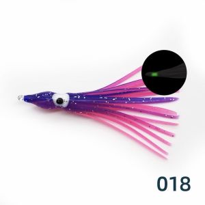 7cm Glow Squid Lures 5Pcs/Bag Soft Plastic Bait Multi-Tentacle Night Fishing Lure for Freshwater Saltwater Bass Trout