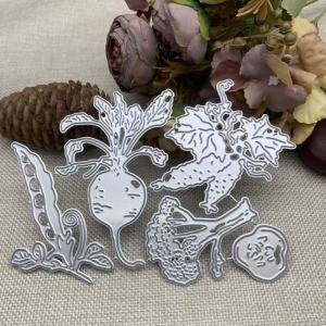 1pc Carrot Broccoli Vegetable Set Metal Cutting Dies for DIY Scrapbooking Embossing Album Paper Cards Decorative Knife Mold
