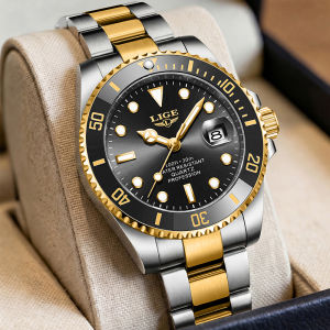 LIGE | LIGE New Mens Waterproof Watches Fashion Business Diving Watch Men Casual Sport Chronograph Quartz Wristwatch Relogio Masculino