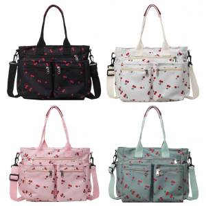 Stylish Women Cross Body Bag with Cherry Motif and Adjustable Strap for Daily Use and Travel