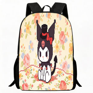 Sanrio | Kids Bag Cute Cinnamoroll Puppy with Coffee and Cherry Blossom Print School Backpack Lightweight Breathable Childrens Casual Da