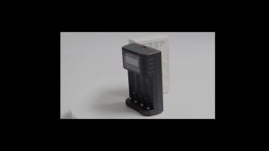 POWERKAN ALL4 AA/AAA 4-slot Small Convenient Battery Charger for 1.2V  Hi-MH& 1.5V/3.7VLi-ion With LCD Screen