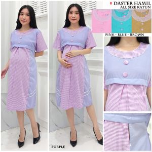 Femme Ols Dress Daster Hamil Menyusui Kombinasi Kotak Candy