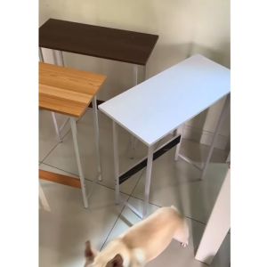 Yac💕(พร้อมส่ง)โต๊ะไม้ โต๊ะวางของ โต๊ะมินิมอล โต๊ะวางคอม โต๊ะทำงาน โต๊ะเขียนหนังสือ Table Desk โต๊ะคุณภาพดี มีคู่มือ ประกอบง่าย ส่งเร็ว