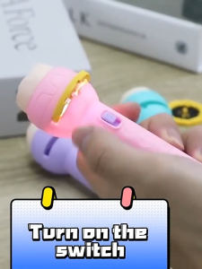 Lampu Suluh Unjuran Kanak-kanak Kids Flashlight Projector Educational Learning Toy Interactive Toy Toddler Night Learning Toy Mainan Anak-anak 儿童投影手电