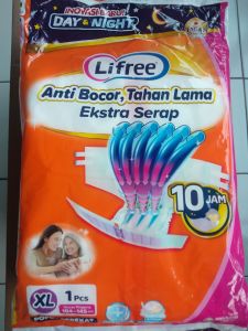 Lifree PEREKAT size M1/L1/XL1 popok dewasa tipe perekat Renceng/ saset