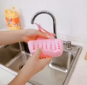 DiyHomeIpoh Ready Stock Gadget Kitchen Sink Shelf Soap Sponge Drain Rack Holder Hanging Basket Storage Sink Accessories Wash Dropshipping Malaysia Seller