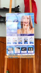 Tranh treo tường Nha Khoa thẩm mỹ tráng gương Khung tranh Nha khoa Implant các dòng răng sứ cao cấp tráng gương NKQC39