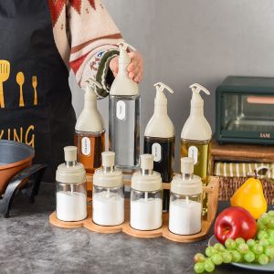 500ml Oil Bottle Dispenser Glass Condiments Storage Kitchen Tools Sauce Vinegar Bottle
