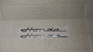 Emblem Honda Latin Timbul Emblem Logo Honda Latin Sticker Honda Latin Timbul Silver Set