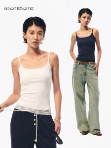 asomesome | Áo Tank Top Viền Ren