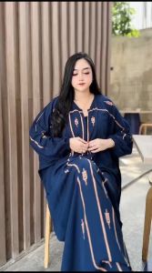Terbaru Kaftan Lozy Premium Jumbo Bahan Rayon Adem Nyaman Busui Friendly Baju Muslimah Pengajian