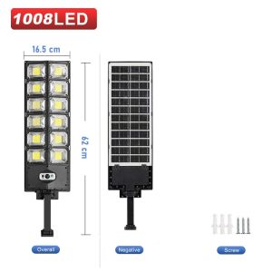 Super Bright Solar Street Light Outdoor IR Sensor Solar Lamp With Remote Control IP65 Waterproof For Courtyard Road Farm Garden