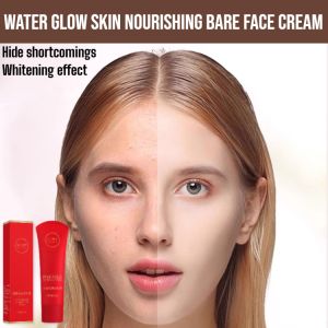 Water Glow Skin Nourishing Bare Face Cream Whitening Concealer Primer Oil-Control Long-Lasting Brighten Natural Makeup Effect